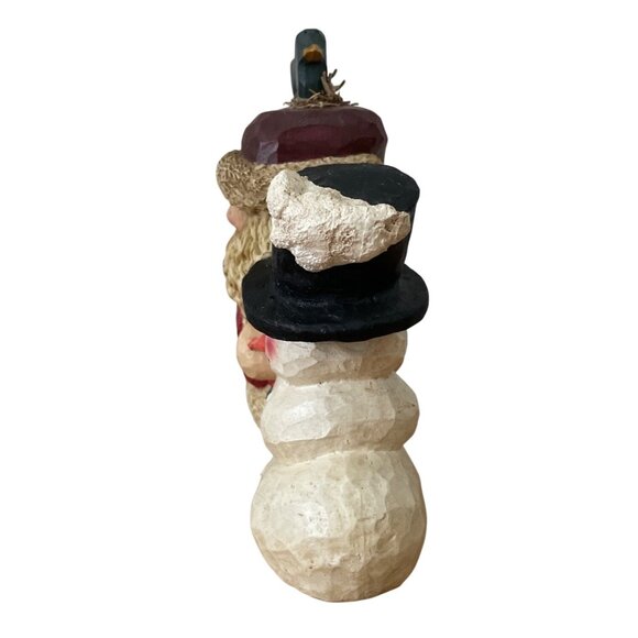 Crazy Mountain Resin Santa & Snowman Hugging 1997 Santas Workbench Series 8.5 in - Picture 2 of 9